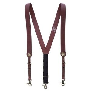 Nocona Belt Co. NWOT Bullet Concho Gallus Leather Suspenders Brown Size Medium